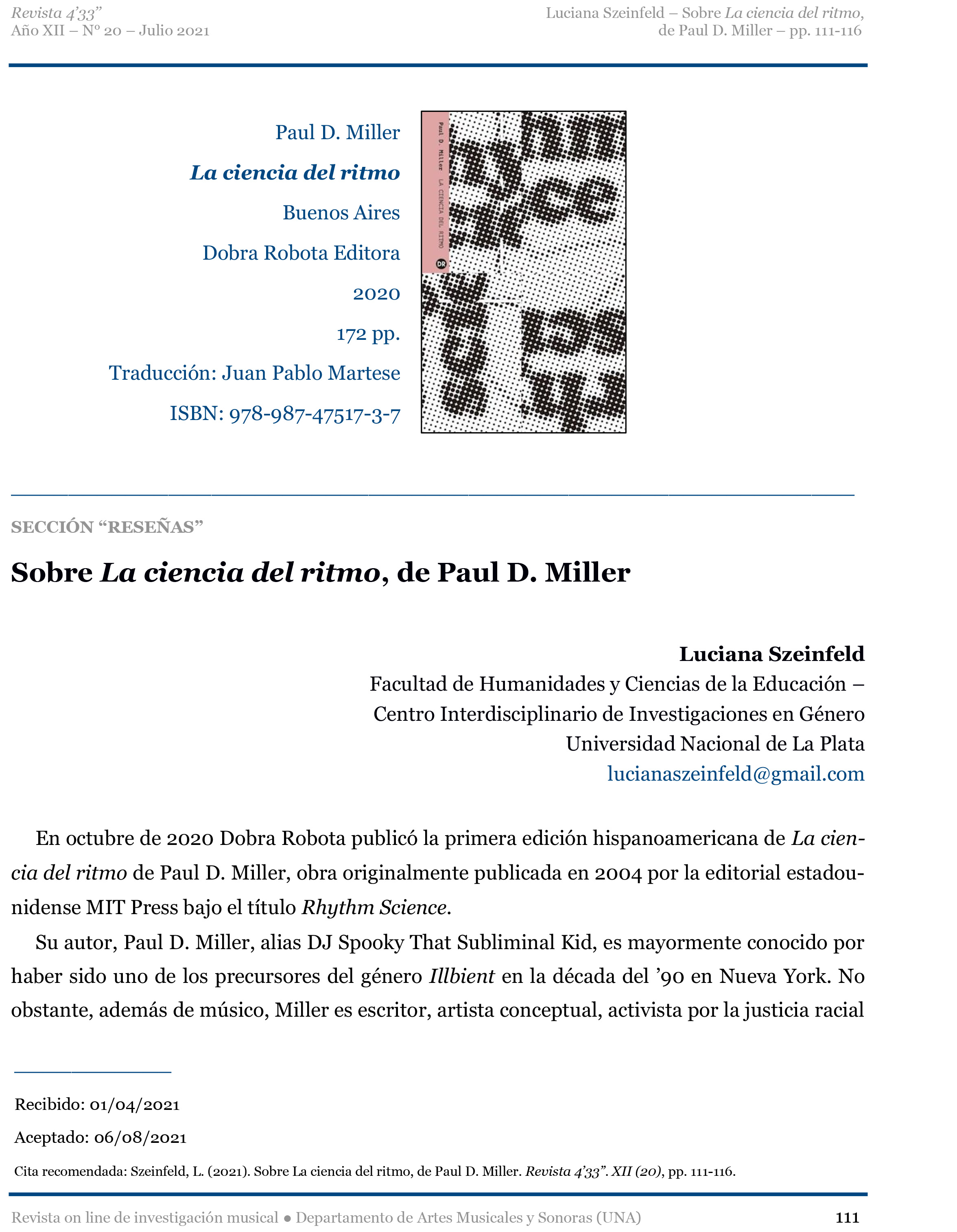Reseña.
